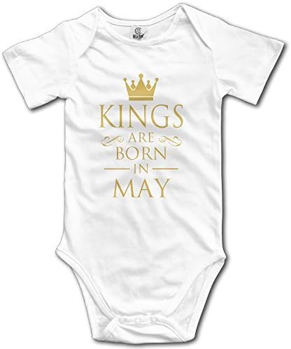 Kings Are Born In May Infant Short Sleeve Bodysuits Newborn Clothes
