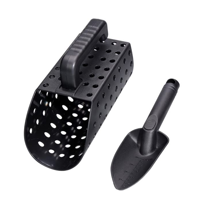 Tiffasha Metal Sand Scoop, Compact Scoop and Shovel Accessories, for Metal Detecting and Treasure Hunting