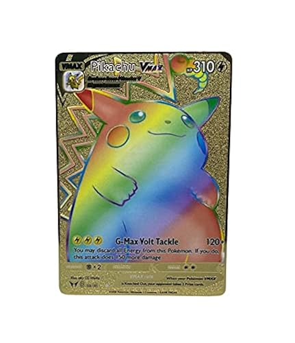Pikachu VMAX Rainbow Card - TCG CCG (Custom Metal Card), Gold in Saudi  Arabia | Whizz