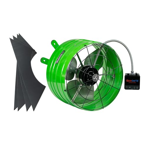 Quietcool AFG SMT ES-3.0 Smart Attic Fan for Gable Vents - Up to 2801 CFM - As low as 22 Watts - Smart App Control - Thermostat and Humidistat - 20ft Power Cord - Plug-and-play - Three Speed