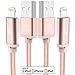 iPhone Charger 10 ft Apple Certified - Durable Braided Long Lightning Cable Compatible with iPhone X/ 8/8 Plus/ 7/7 Plus/IPad Pro [2-Pack, 10-Ft Rose Gold]