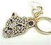 1 X SweetSmile Leopard Jaguar Head Creative Fashion Purse Bag Swarovski Crystal Key Chain