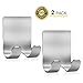 BRYUBR Razor Holder for Shower | (2 Pack) Waterproof Shower Razor Hooks | Heavy Duty Razor Hanger | Self Adhesive Stainless Steel Shaver Hook for Bathroom Kitchen Organizer for Robe Towel Loofah Coat