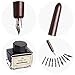 Hethrone Wooden Dip Pen Handcrafted Calligraphy Set with 11 Nibs & Black Ink