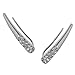 Humble Chic Pave Spike Ear Climbers - Simulated Diamond Crawler Stud Cuff Earrings, Silver-Tone