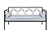 DHP Rebecca Metal Daybed Frame, Sofa Bed Fits Twin Size Mattress, Black