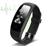 MICROTELLA Smart Fitness Tracker, Activity Watch Waterproof, Smart Band with Step Counter, Sleep Watch, Calorie Counter Watch, Fit Bit Band, Fitness Tracker HR, Smart Fitness Band for Android and iOS