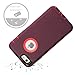 FOGEEK iPhone 6S Plus Case, Protective Case Heavy Duty Cover Compatible for iPhone 6 Plus & iPhone 6S Plus 5.5 inch 360 Degree Rotary Belt Clip & Kickstand (Wine Red/Rose)