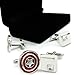 kilofly Cufflinks Combo [Set of 2 pairs] - Captain America, with Velvet Gift Box
