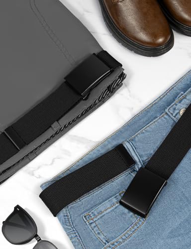 LXMY Men's Belt, Work Belt, Adjustable Canvas Fabric Belt, Unisex for Men and Women, Fits Any Occasion