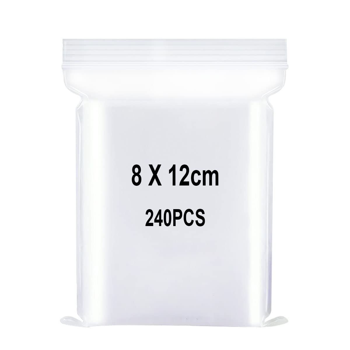Resealable Clear Plastic Bags, Sealed Bag, Storage Bag, Press Seal Bags, Thickening and Durable, Apply to Electronic Components, 3.1x4.7"(8x12cm) 240PCS