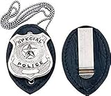1131 Badge Holder Clip On Leather