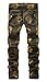 Men's Biker Moto Slim Fit Skinny Distressed Vintage Golden Runway Denim Jeans