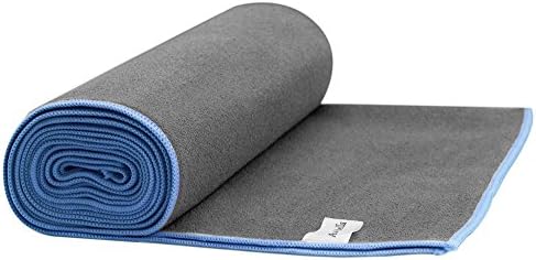 Au Bella Microfiber Hot Yoga Mat Towel and Improve Your Grip,Perfect for Bikram Yoga, Ashtanga Yoga, Hot Yoga - Non Slip, Lightweight& Fast Drying,Ultra Absorbent, Machine Washable