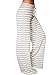 LOSRLY Women Plus Size Striped Wide Leg Drawstring High Waist Palazzo Yoga Pants-Gray M 8 10