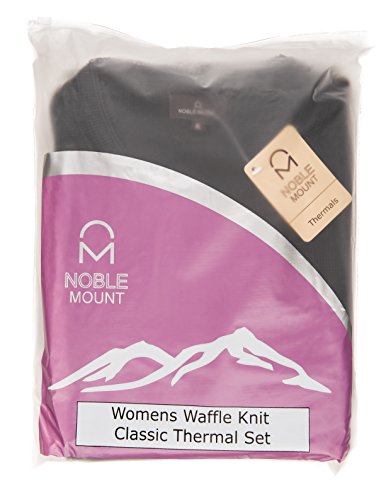 Womens Classic Waffle Knit Thermal Top and Bottom Set - Purple -X-Large - Thumbnail 4