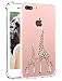hepix iPhone 8 Plus Case Giraffe iPhone 7 Plus Case Cute Amusing Whimsical Design Soft Flexible TPU Clear Protective Case Cover for iPhone 7 Plus