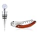 Vergiano Waiters Corkscrew and Wine Stopper Set, Cherry Wood Curved Corkscrew; Red Wine Bottle Opener; Wine Enthusiast; Stainless Steel Wine Bottle Stopper Set; Bartenders Gift Set; Decorative Favors