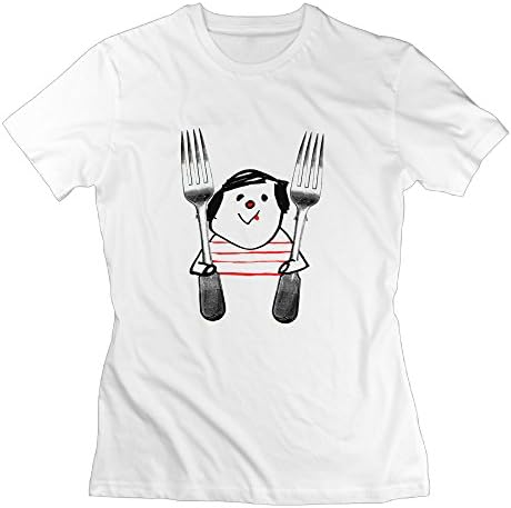 Eat Ladies Crew Neck Knit Short-sleeve Tee Shirt