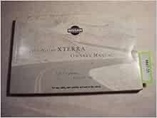 2000 Nissan Xterra Owners Manual Nissan Amazon Com Books
