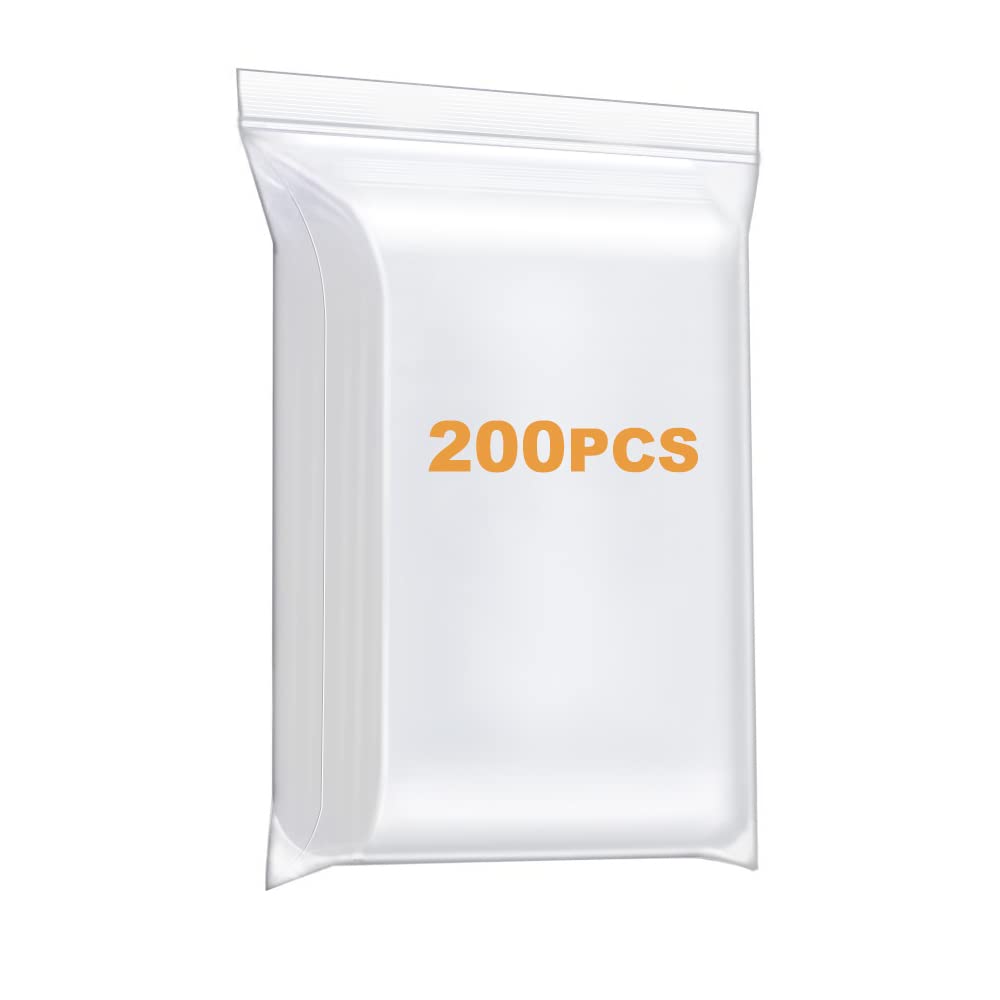 Photo 1 of Foopama 200 PCS 1" x 1" Thick Small Clear Zip Poly Lock Plastic Bags Seal Reclosable Zip Bag Mini Durable 2.4 Mil Jewelry Earrings Necklace Ring Coin Beads Pill Zipper Bags