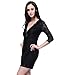 OMEYA.WANSHIDA.Women Hollow Out V-Neck Lace Dress