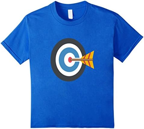 Kids Bulls Eye T-Shirt Target Emoji Darts Archery Shooting Range 8 Royal Blue
