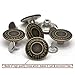 Enosea 20mm GHQ Jeans Button Tack Jacket Buttons Metal Replacement Kit 12 Set (20mm)