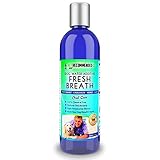 NEW Vet Recommended - Dog Breath Freshener Water Additive for Pet Dental Care - All Natural - Works to Eliminate Germs That Cause Bad Dog Breath. Add to Pet's Drinking Water - Made in USA (16oz/473ml)