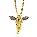 Men 14k Gold Plated Si Stardust Long Wings Angel Pendant Hip-Hop 30