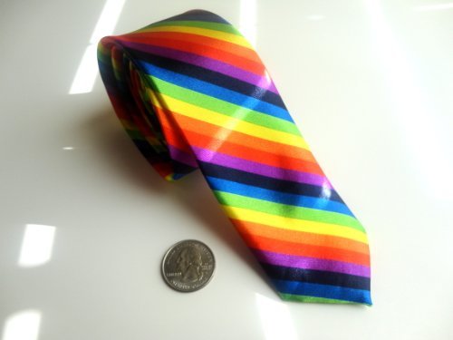 Rainbow Necktie skinny necktie