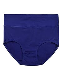 Annenmy - Bragas de cintura alta de algodón para mujer, talla regular y grande