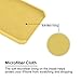 iPhone 6 Case, Ultra Thin Liquid Silicone Gel Rubber Shockproof Case and Ultra Soft Microfiber Cloth Lining Cushion for iPhone 6/6s (Yellow)