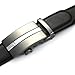 Squeple Mens Leather Belt Zinc Alloy Automatic Buckle 35MM Width Black Gift Box