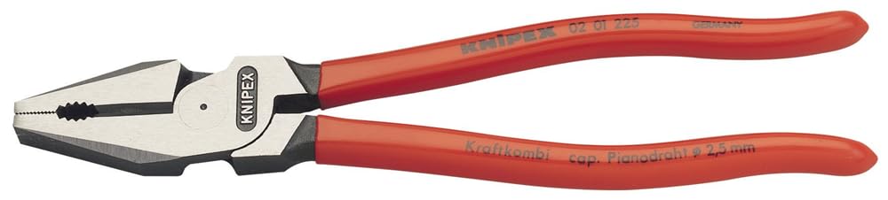 Knipex 02 01 225 SBE High Leverage Combination Pliers, Blue, 225 mm