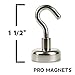 Neodymium Magnetic Hooks (5 PACK - 50% MORE) Incredibly Strong 30+ LB Strength Hook Magnets - Heavy Duty - Powerful Rare-Earth Metal Neodymium Magnet Perfect for Hanging Tools , Utilizels, & More!