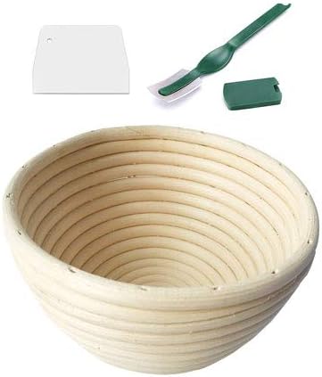 Round Proofing Basket Banneton Brotform Natural Health Crafts 9x4 inch