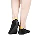 Hestya Upgraded Water Skin Shoes Aerobics Shoes Sole Barefoot Shoes Aqua Socks for Beach Swim Surf Yoga Exercise (L, 1 Pair, Black)