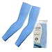 Elixir Arm Cooler Cooling Sleeves UV Protective Compression Arm Sleeves, 1 Pair, Light Blue