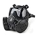 WMX Tactical Paintball Full Face Mask M50 Adjustable Strap with 2 Breathable Fans (Black)