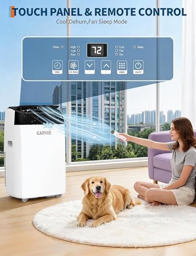 14,000 BTU 3-in-1 Portable Air Conditioner – Cools 750 sq. ft, Whisper-Quiet, No Professional Installation Needed