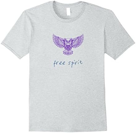 Mens Owl T Shirt - Cute Zen Yoga Meditation Lovers Gift Shirt    Medium Heather Grey