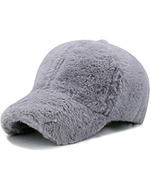 Women Furry Baseball Cap Ladies Fashion Winter Warm Casual Hats