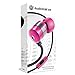 GOgroove AudiOHM HF Earbud Headphones with Mic, Deep Bass, & Comfortable Ear Gels (Pink) in-Ear Earphones Featuring Noise Isolating Design, Durable Alloy Driver Housing, Ergonomic Angled Fit