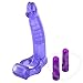 Purple [WALLER PAA] Double Penetrator Penetration Ultimate Vibrating Cock Ring w/DP Anal Sex Dildo