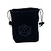 Third Die Dice Bag - Handcrafted, Reversible Drawstring Bag. Stands Open On The Table, Locks Closed Tight. This is The All-Black Void Bag - 1 of 12 Styles we Sell here on Amazon.