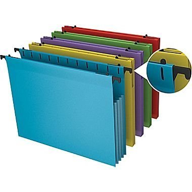 Staples poly expanding hanging file pockets, letter, as…