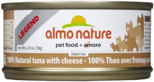 Almo Nature HQS  Legend  Natural Cat Tuna with Cheese (24 Pack of 2.47 oz/70g cans)