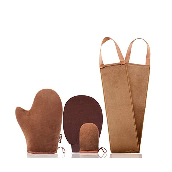 GAIYAH-Self-Tanning-Mitt-Applicator-Kit-With-Lotion-Applicator-For-Back-Exfoliator-Glove-And-Face-Tan-Mitt-Fake-Tan-Mitt-Self-Tan-Back-Applicator-Set-of-4 GAIYAH Self Tanning Mitt Applicator Kit, With Lotion Applicator For Back, Exfoliator Glove And Face Tan Mitt, Fake Tan…