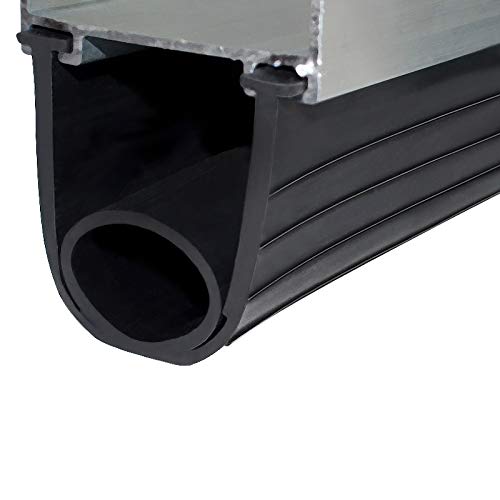 Garage Door Seals Bottom Rubber Weather Stripping Kit Seal Strip Replacement Universal Weatherproof Threshold Buffering Sealing Rubber 5 16 T Ends 3 3 4 Width 10 Ft Black Pricepulse